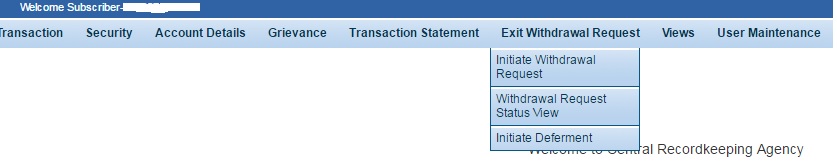NPS How to exit NPS forms Central Government State Government CRA eNPS 2