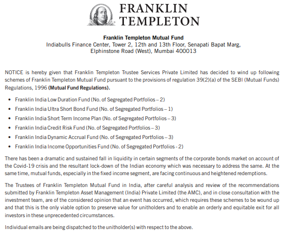 Franklin debt mutual fund Franklin ultra short bond fund
franklin low duration franklin credit risk fund